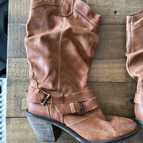 Steven Madden Cowboy Boots with Buckle Detail - Picture 7 of 11